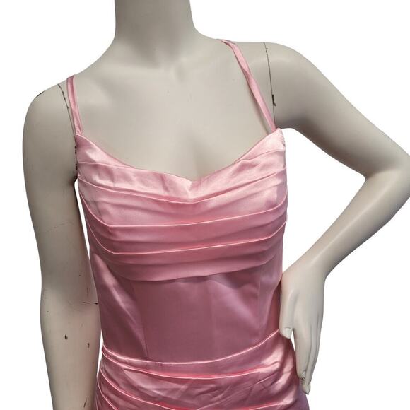 NWT Beautiful Bubblegum Pink Formal Gown Prom Dress Wedding Bridesmaid MOTB - Picture 4 of 11